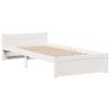 vidaXL Bed Frame with Headboard without Mattress White 90x190 cm Single