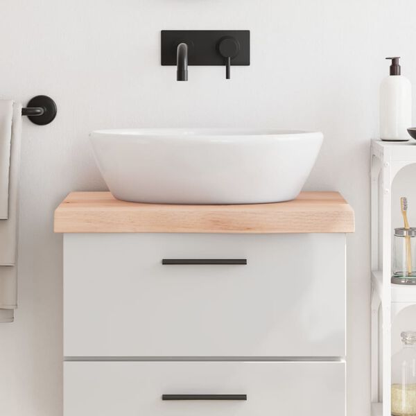vidaXL Bathroom Countertop 60x60x(2-6) cm Untreated Solid Wood