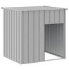 vidaXL Dog House with Roof Light Grey 110x103x109 cm Galvanised Steel