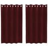 vidaXL Blackout Curtains 2 pcs Wine Red 140 x 140 cm Velvet