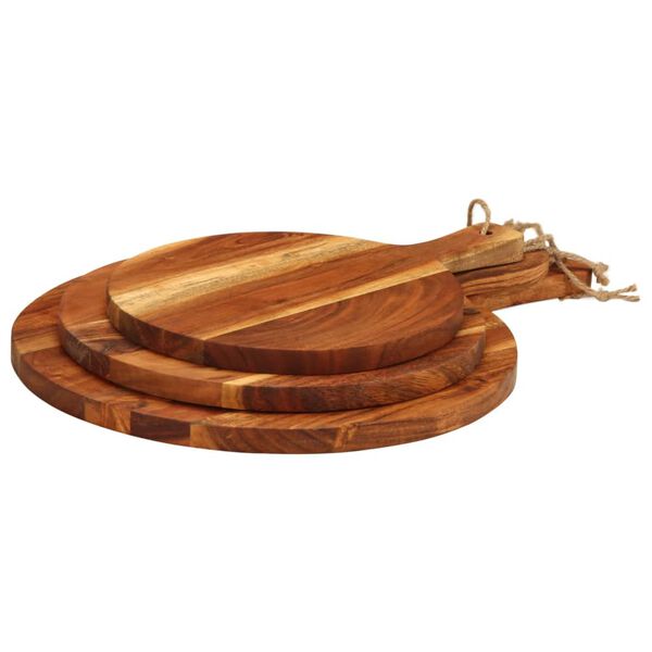 vidaXL Chopping Board 3pcs Solid Wood Acacia