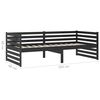vidaXL Day Bed without Mattress Black Solid Wood Pine 90x200cm