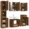 vidaXL 5 Piece Bathroom Cabinet Set Smoked Oak Engineered Wood