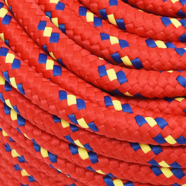 vidaXL Boat Rope Red 12 mm 100 m Polypropylene
