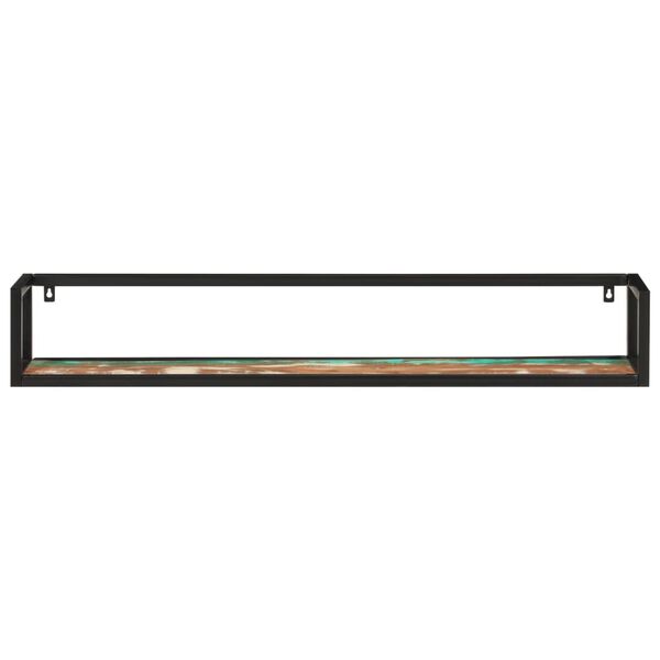 vidaXL Wall Shelves 2 pcs 110x17x17 cm Solid Wood Reclaimed and Iron