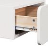 vidaXL Bedside Table White 39 x 34 x 16.5 cm Solid pine wood