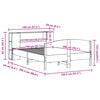 vidaXL Bookcase Bed without Mattress Wax Brown 140x200cm Solid Wood Pine