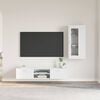 vidaXL TV Cabinet Set with Drawer FLORIN White Engineered Wood