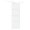 vidaXL Sliding Door ORKDAL White 78 x 202 cm Solid Pine Wood