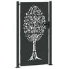 vidaXL Garden Gate with Lock Black 85 x 180 cm Powder-coated steel
