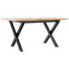 vidaXL Coffee Table X-Frame 80x50x40 cm Solid Wood Pine and Steel