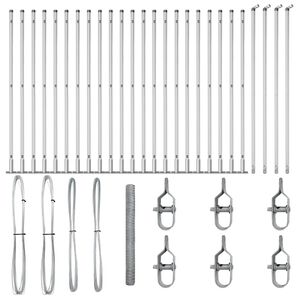 vidaXL Fence Post Silver