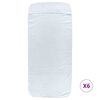 vidaXL Beach Towels 6 pcs White 60x135 cm Fabric 400 GSM
