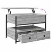 vidaXL Coffee Table Grey Sonoma 70x50x50 cm Engineered Wood and Metal