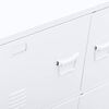 vidaXL Industrial Storage Chest White 75x40x80 cm Steel