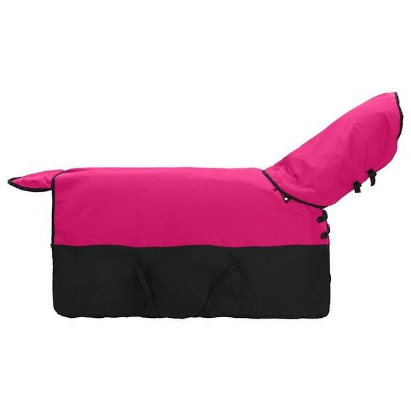 vidaXL Horse Blanket Pink and Black 95 cm Polyester