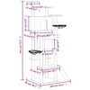 vidaXL Cat Tree with Sisal Scratching Posts Cream 191 cm