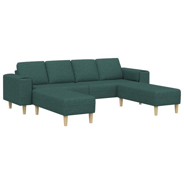 vidaXL Sofa Set Dark green Fabric