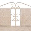 vidaXL Garden Bench 115 cm Steel Vintage White
