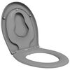 vidaXL Toilet Seat Grey 47 x 37 x 4 cm Duroplast