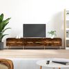 vidaXL TV Cabinet Smoked Oak 150x36x30 cm Engineered Wood