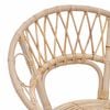 vidaXL Dining Chair 2 pcs Natural 65 x 55.5 x 81 cm Rattan and Iron