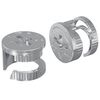 vidaXL Cam Lock Nuts 2 pcs Silver 15 x 11.5 mm Metal