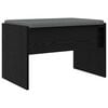 vidaXL Hall Bench with Cushion Black Oak 63 x 38 x 40 cm