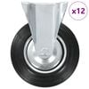 vidaXL 12 pcs Fixed Casters 200 mm