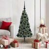vidaXL Artificial Pre-lit Christmas Tree with Ball Set Green 120 cm