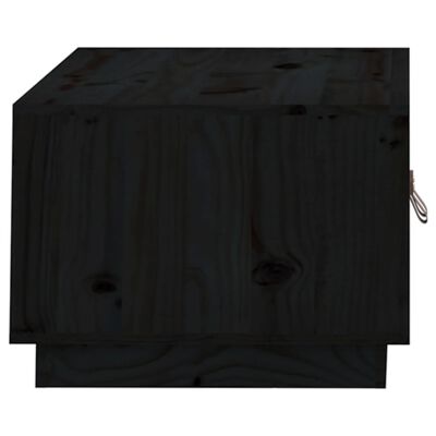 vidaXL Coffee Table Black 80x50x35 cm Solid Wood Pine