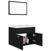 vidaXL Bathroom Furniture Set Black Engineered Wood