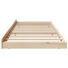 vidaXL Bed Frame Natural 90 x 200 cm Solid Pine Wood