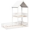 vidaXL Bunk Bed with Roof White 80x200 cm Solid Wood Pine