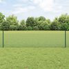 vidaXL Fence with Post Green 0.5 x 50 m Steel and PVC