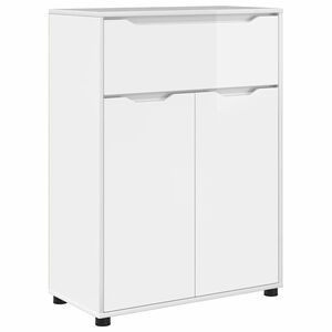 vidaXL Bathroom Cabinet Manual High Gloss White 72.5 x 36.5 x 100 cm