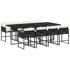 vidaXL Garden Dining Set | Black