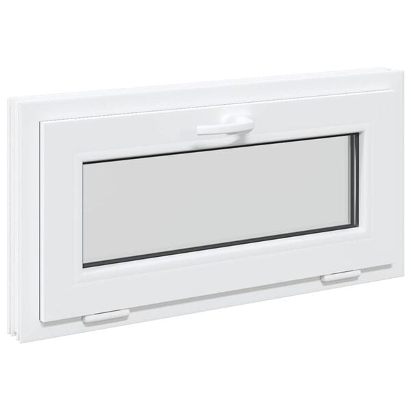 vidaXL Basement Window RISOR 80x40 cm Tilt 2 Glazing White