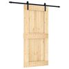 vidaXL Sliding Door with Hardware Set 95x210 cm Solid Wood Pine