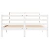 vidaXL Bed Frame with Headboard without Mattress White 160x200 cm