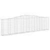 vidaXL Arched Gabion Basket 400x30x100/120 cm Galvanised Iron