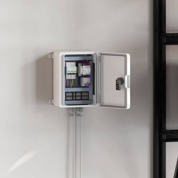 vidaXL Control Cabinet Grey 18 x 13 x 24 cm ABS Plastic