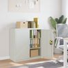 vidaXL Office Cabinet with 2 Doors Grey 90 cm Steel