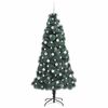 vidaXL Artificial Pre-lit Christmas Tree with Ball Set Green 210 cm