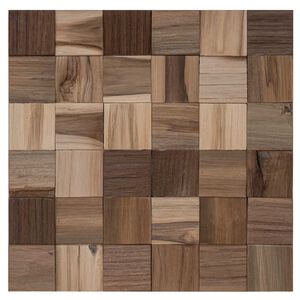 vidaXL Wall Panel 11 pcs Natural 30 x 30 x 2 cm