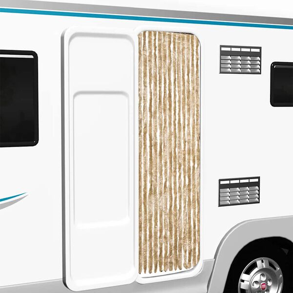 vidaXL Insect Curtain Beige 56x200 cm Chenille