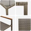 vidaXL Garden Dining Set 5 pcs Grey Poly Rattan