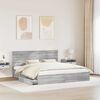vidaXL Storage Bed Grey Sonoma 180 x 200 cm Engineered Wood