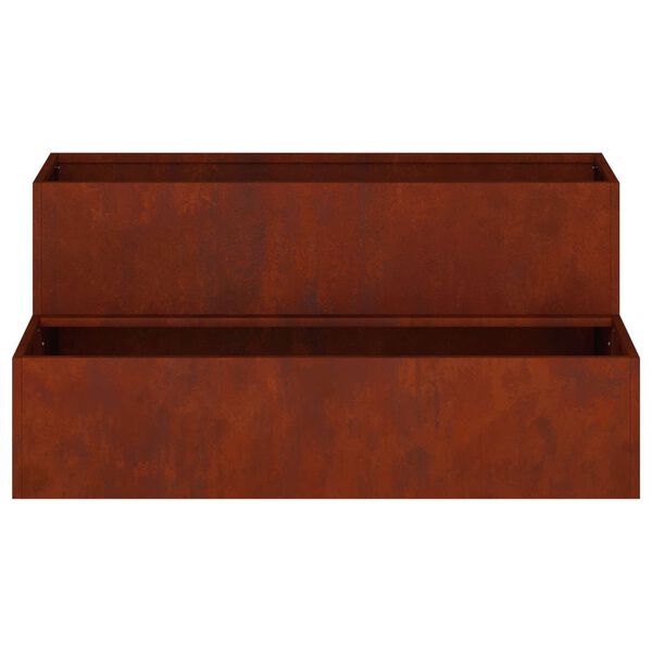 vidaXL Garden Planter Rusty 100 x 60 x 45 cm Weathering Steel