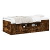 vidaXL Daybed with Drawers without Mattress Smoked Oak 100x200 cm